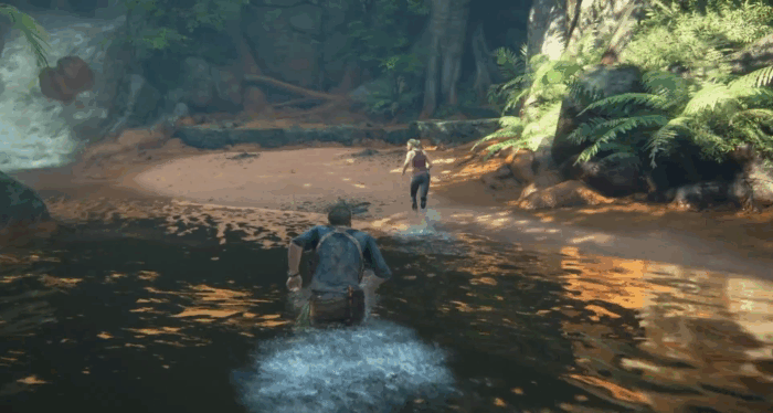 Gif картинка "Прогулка по джунглям"