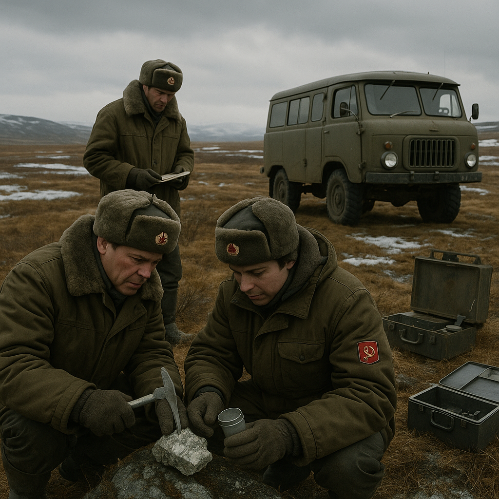 Советская геологическая экспедиция изучает литий