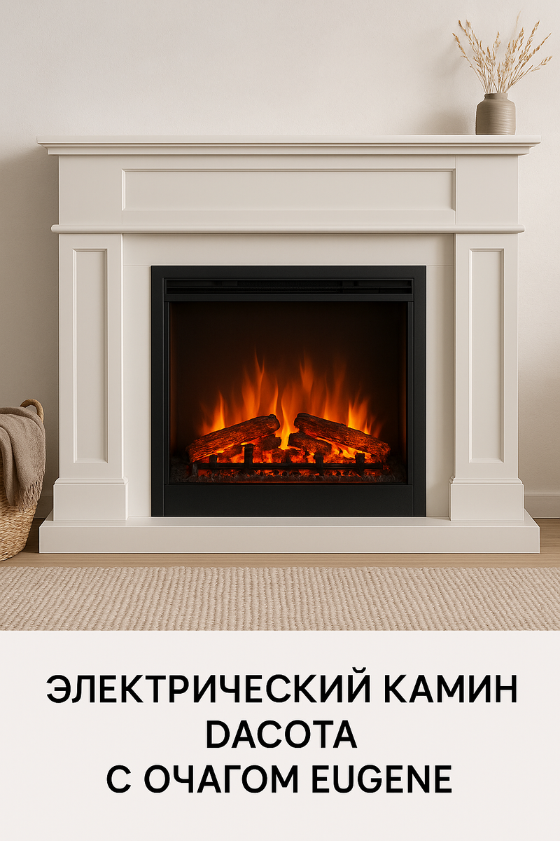    Электрический камин Dacota и очаг Eugene: создайте идеальный уют в вашем доме с элегантным стилем и инновационными технологиями Kamin