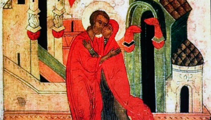 Праведные Иоаким и Анна (фрагмент иконы XV века). Фото: wikipedia.org