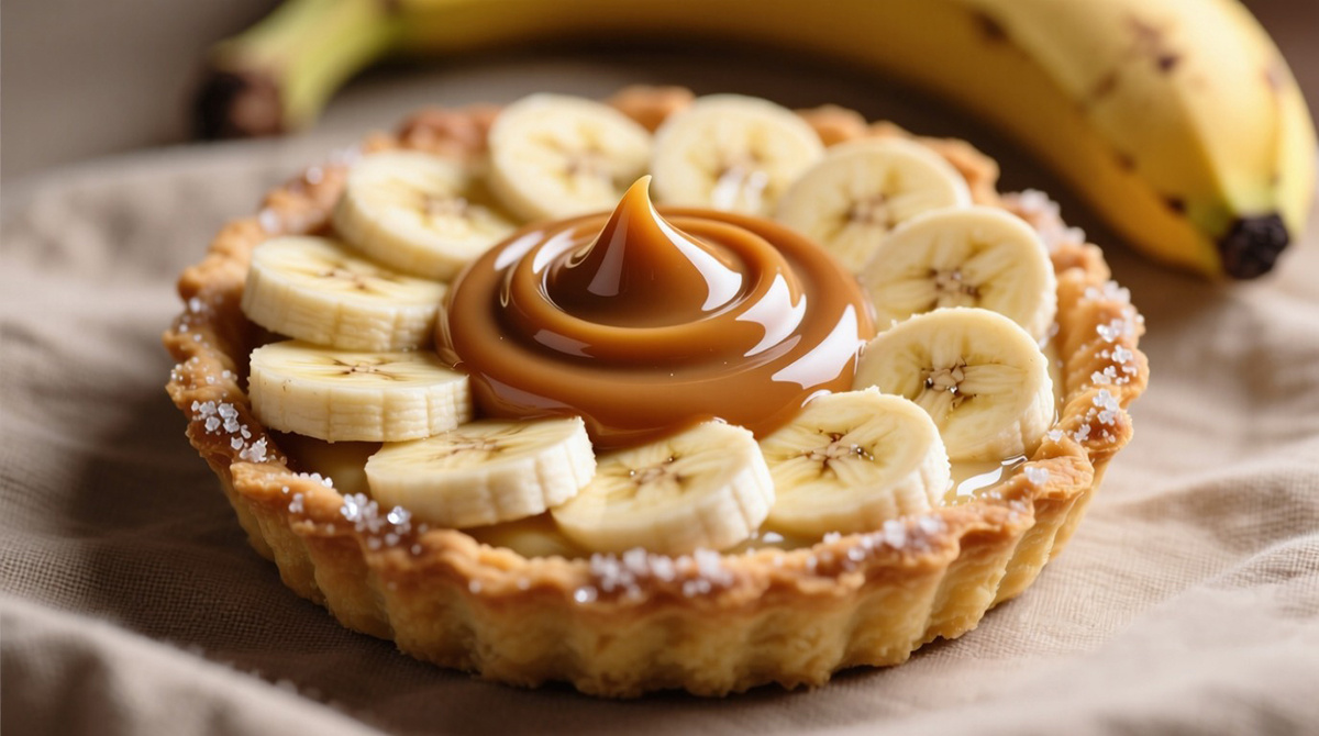 Банановый тарт с карамельным кремом