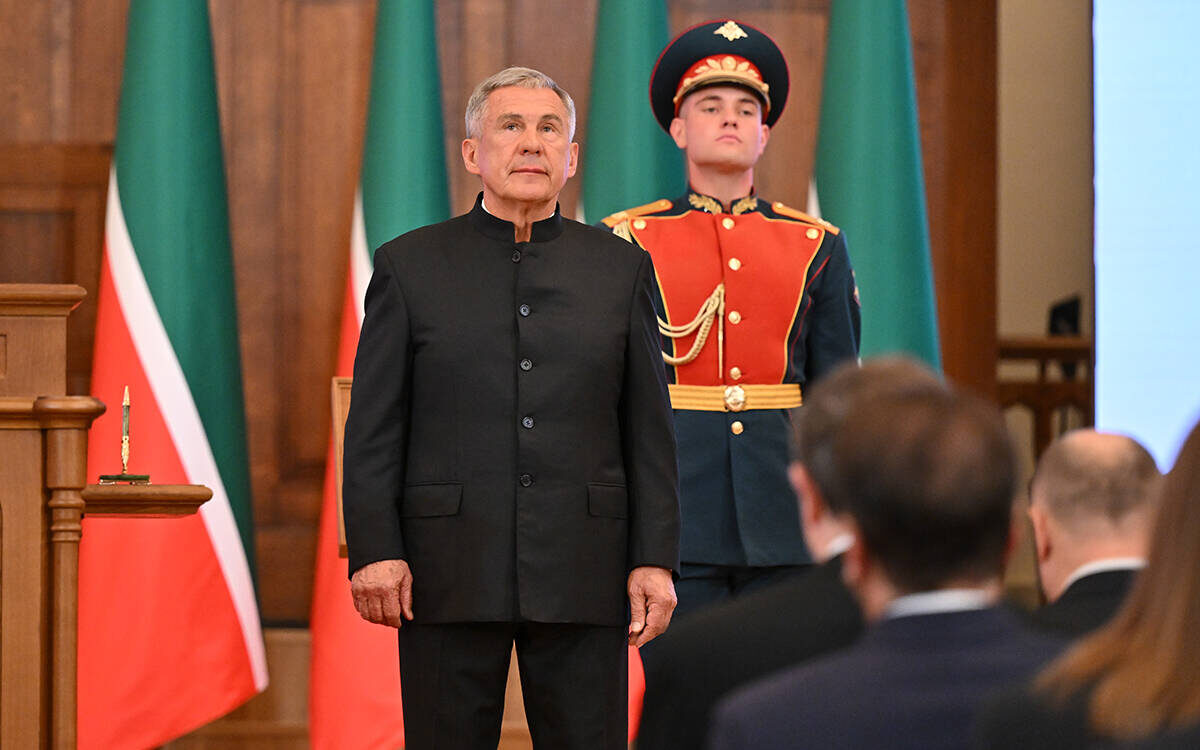 В Казани прошла торжественная церемония вступления Рустама Минниханова в должность Раиса РТФото: rais.tatarstan.ru