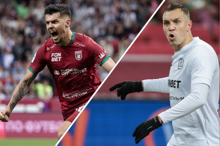    Мирлинд Даку (слева) и Артём Дзюба / фото: «БИЗНЕС Online»