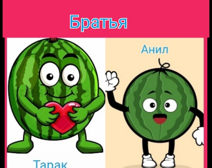 Чтобы Тарак и Анил улыбались нужно сильно постараться(я нашёл много стоковых рисунков арбузов и только в этих я увидел Тарака и Анила)