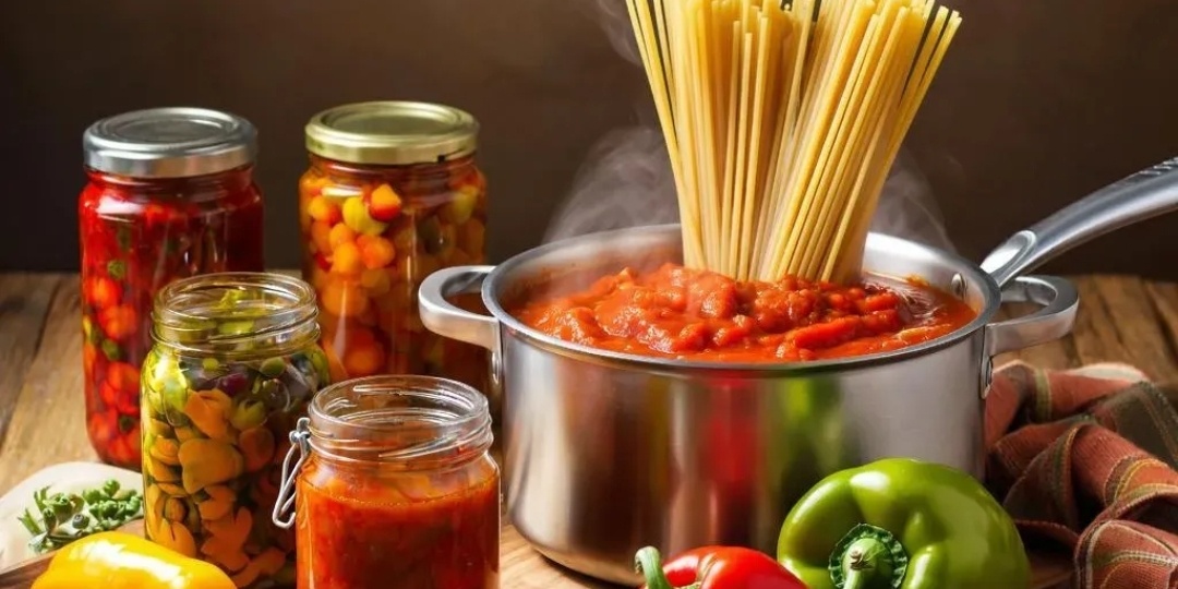 Подлива для спагетти на зиму. Вкуснецший соус с перцем.