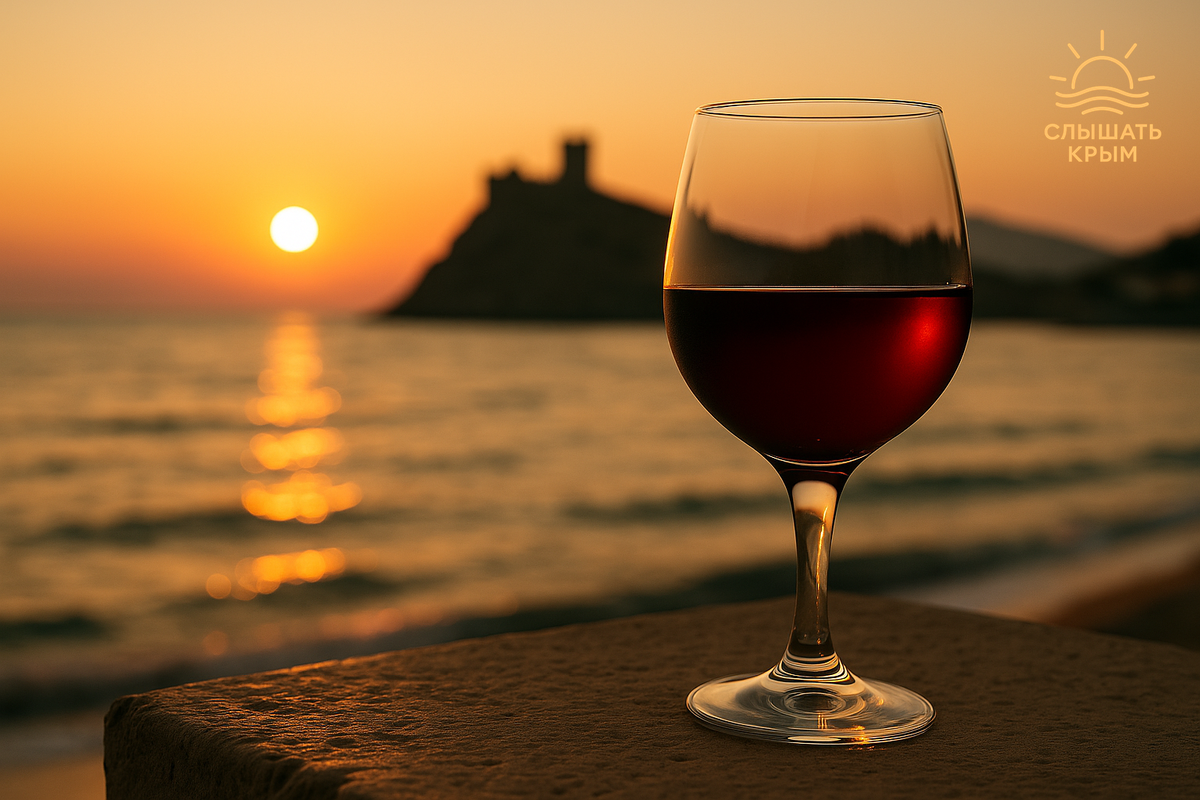 Закат я не вижу — но он тёплый, как глоток красного массандровского. Слышишь, как вино и море разговаривают друг с другом о вечности?