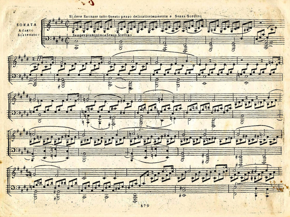 Партитура «Сонаты № 14»