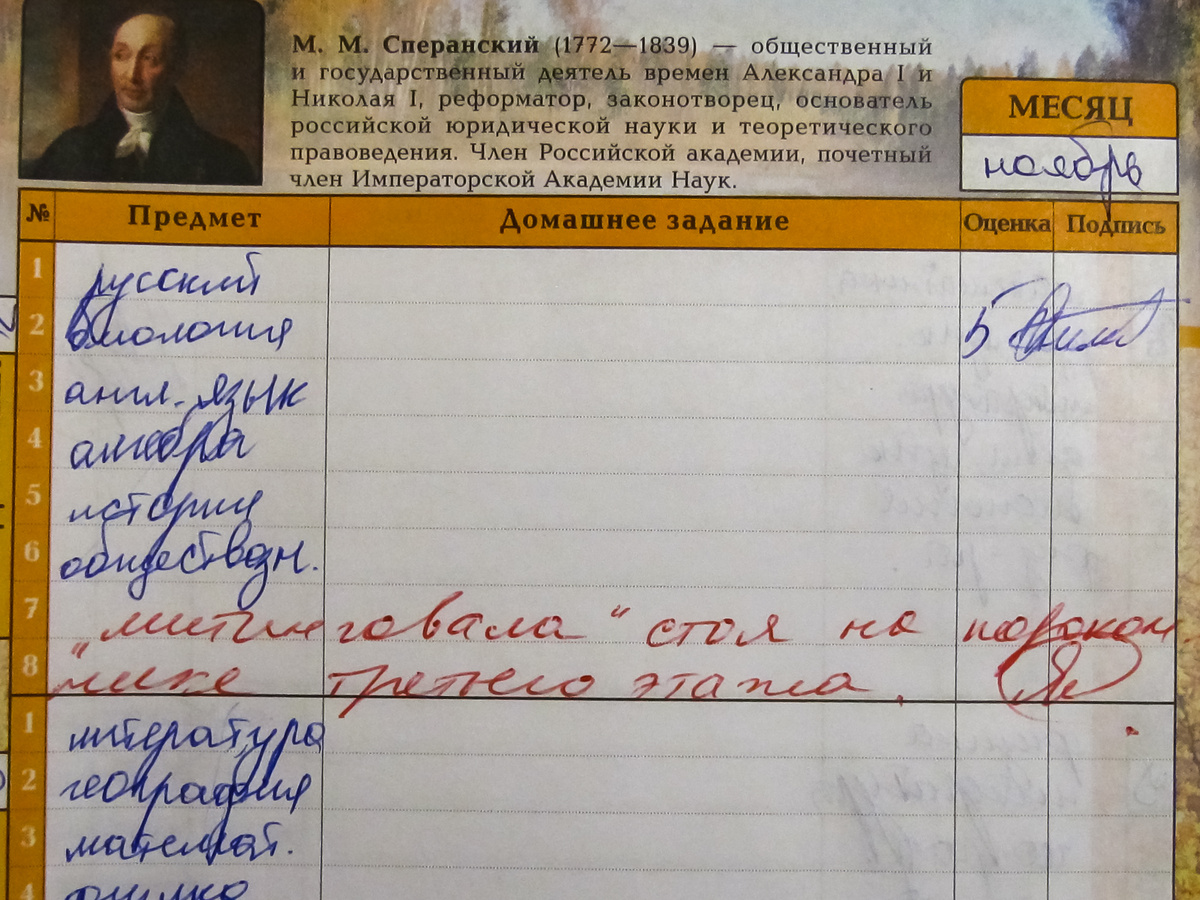 Страницы дневников моих детей