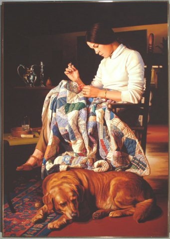 Ян Хорник. Марсия шьет