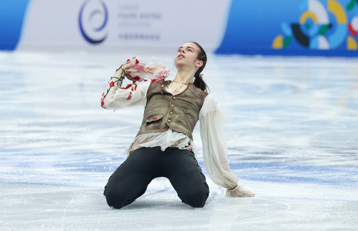 Петр Гуменник блестяще справился с короткой программой на олимпийской квалификации. Фото: соцсети