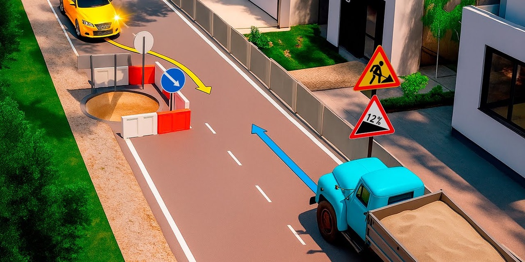 Водитель какого автомобиля обязан уступить дорогу в показанной ситуации?