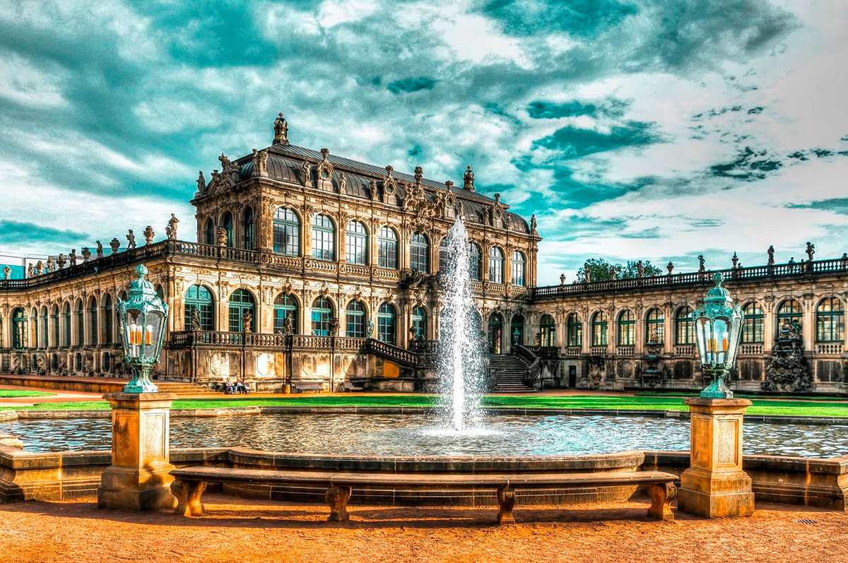 Маттеус Даниэль Пеппельман, Дворец Цвингер в Дрездене, 1728 г.