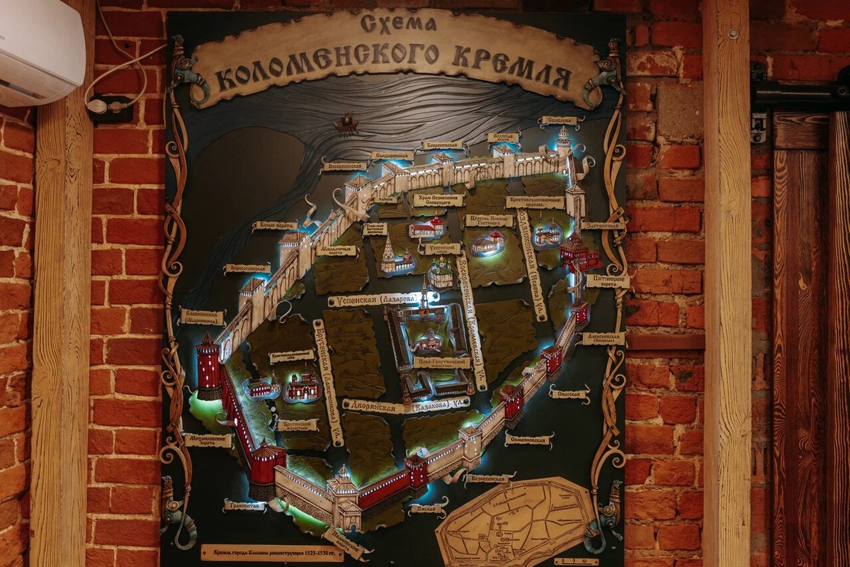 Схема Коломенского Кремля - для наглядности. Красные башни сохранились, белые - разрушены.