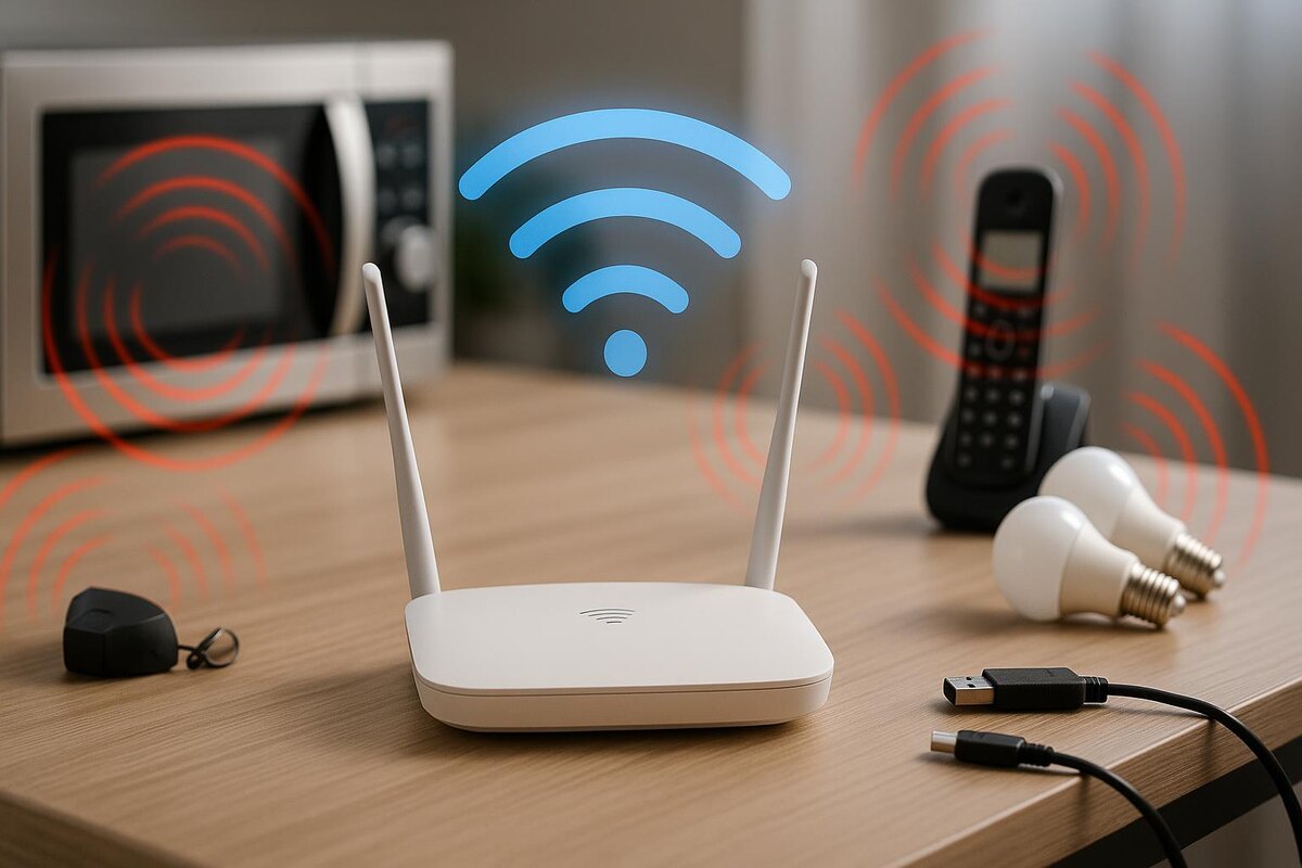 Wi-Fi роутер и основные источники радиопомех в доме