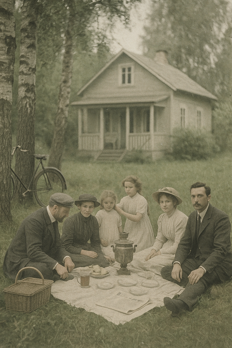 На рубеже XIX-XX веков дача была привилегией состоятельных горожан. Выход за город превращался в светское мероприятие с соответствующим дресс-кодом.