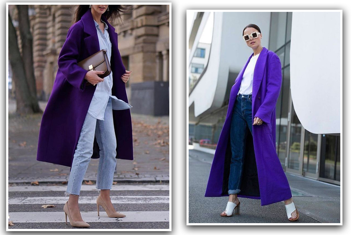 Сочетания с фиолетовым. Коллаж создан автором канала, на основе фотографий с сайта Pinterest