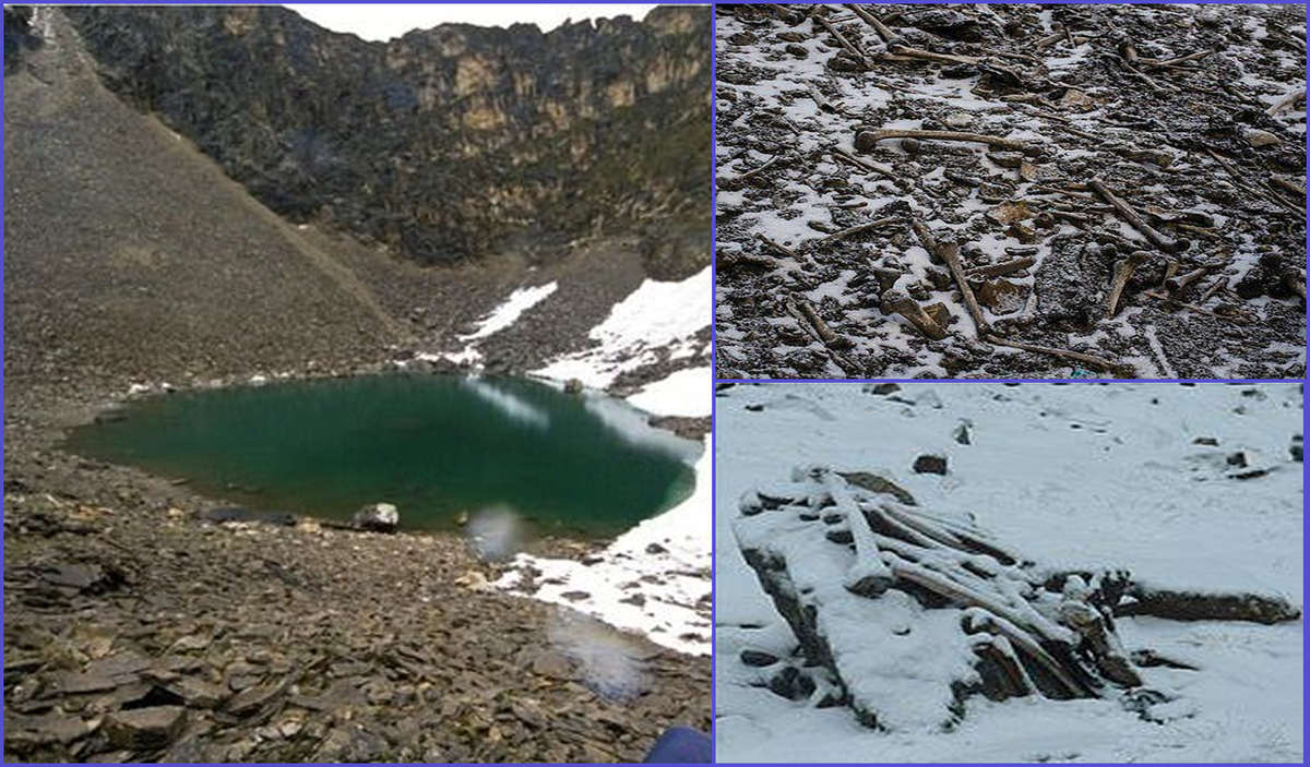 Роопкунд, Гималаи. Здесь общая могила для трёх народов, которых разделяла тысяча лет.