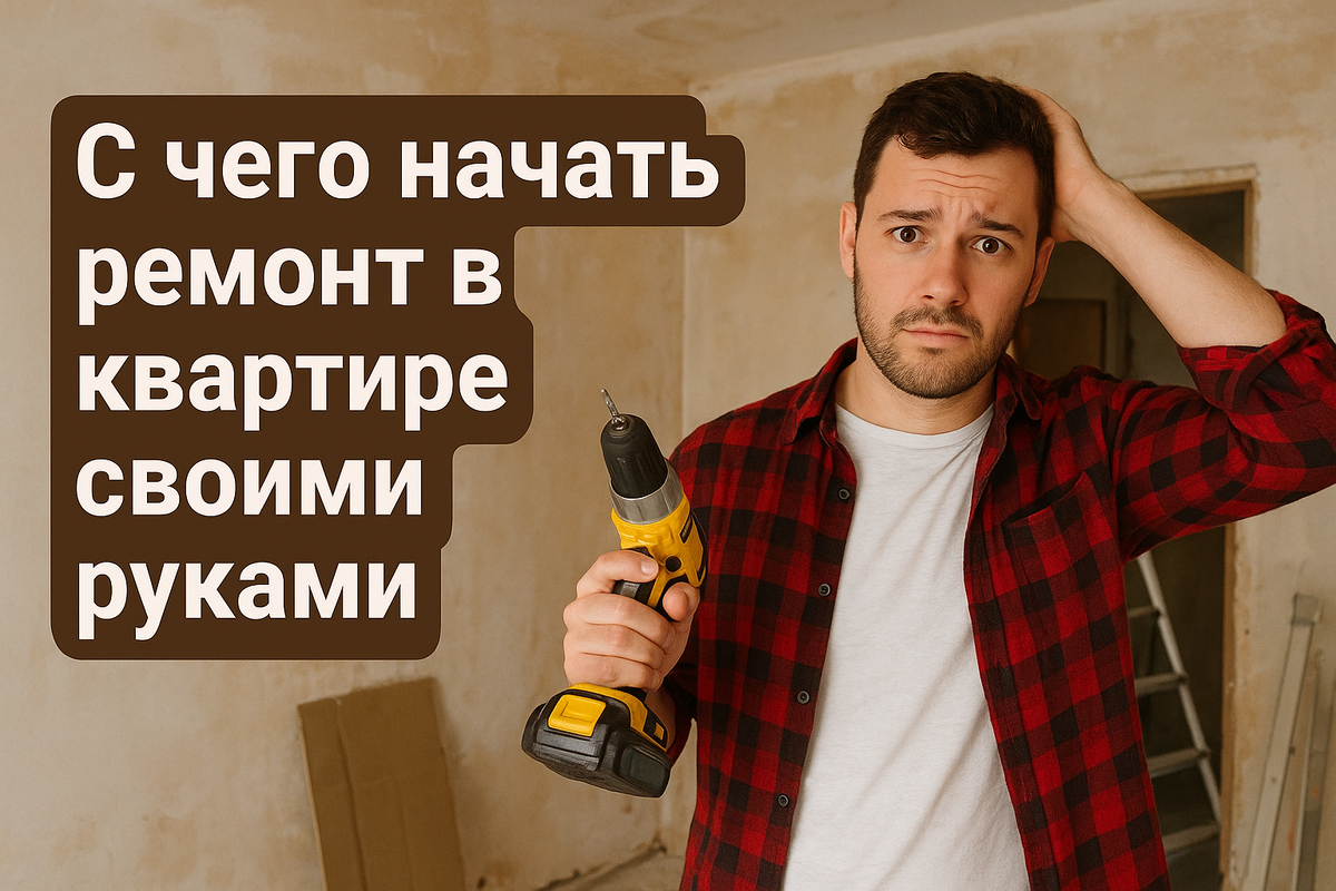 Мужчина с шуроповертом в руках и задумчивым видом