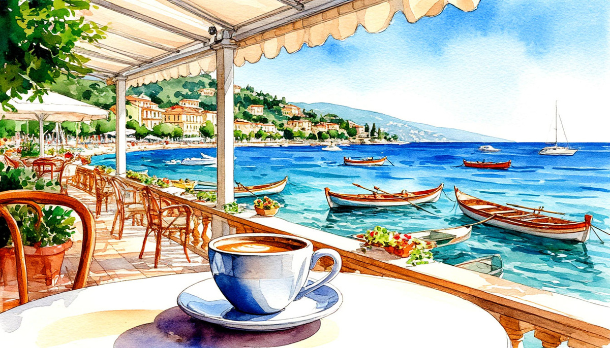 At the moment rowers are not pulling their weight. They are enjoying a nice cup of double espresso.