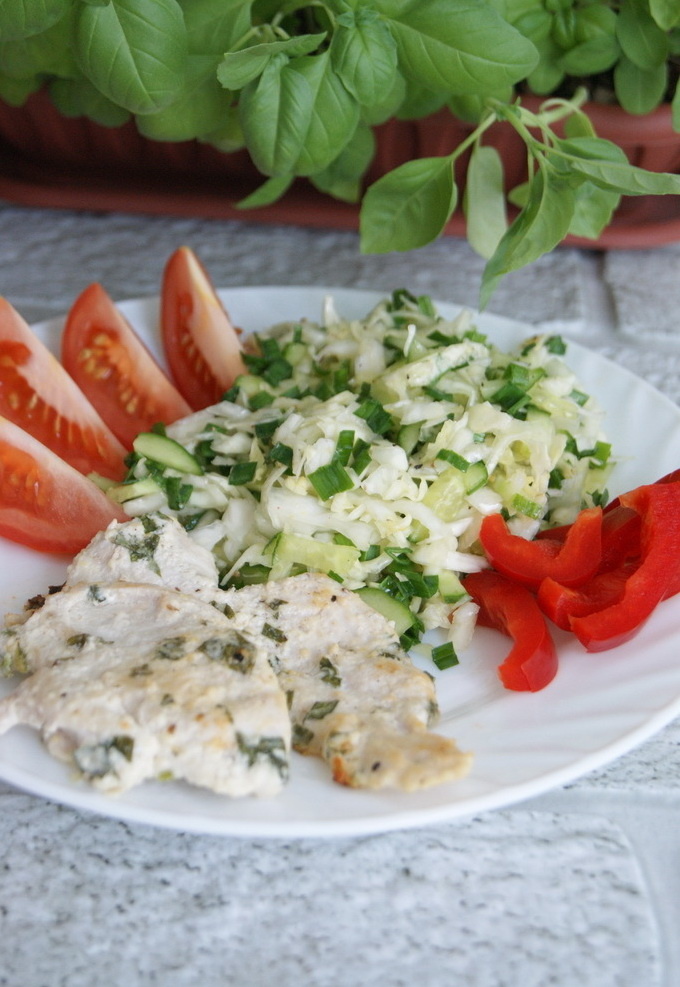 Фото автора. Куриное филе в мятном маринаде.