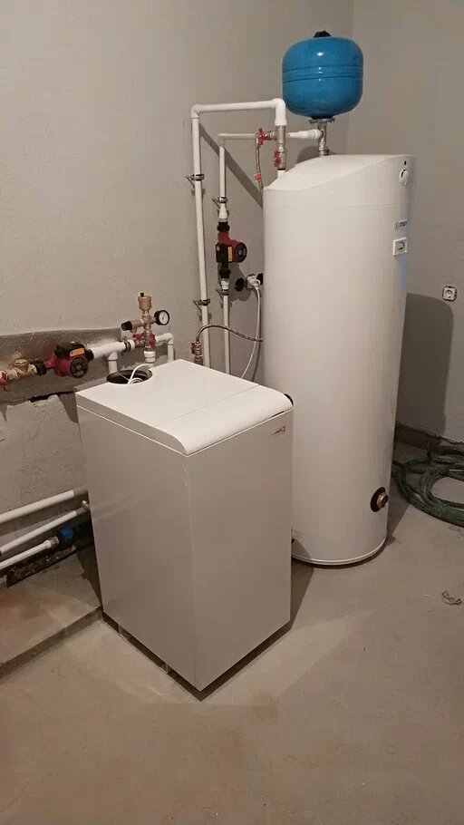На фото: установка газоваго котла