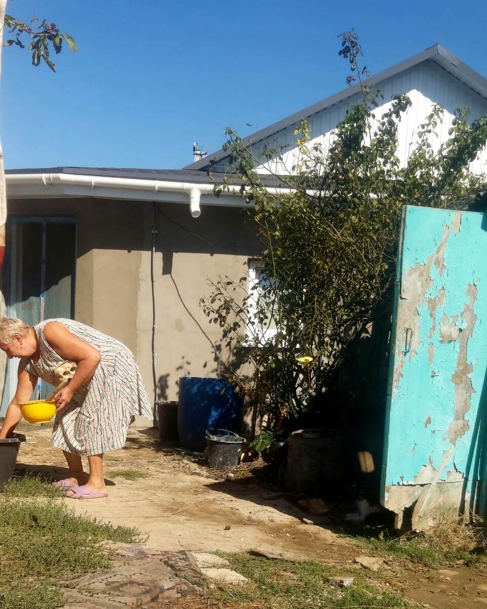 Это я уже и яйца отжала, и еду всем насыпала...