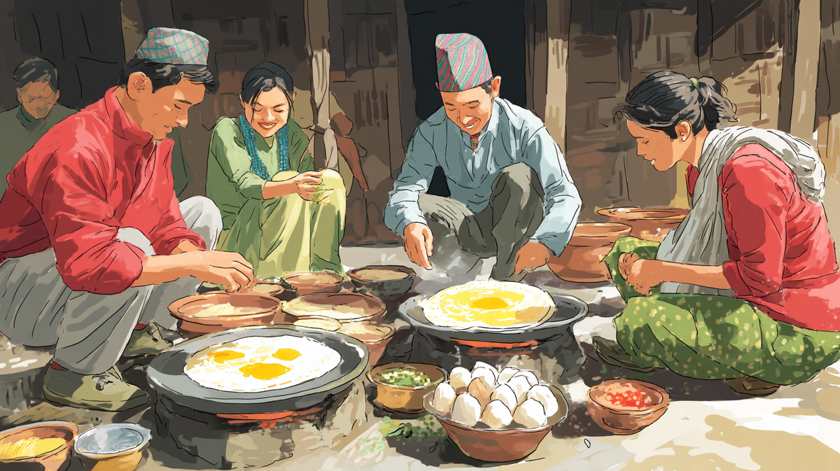 Чатамари — праздничное угощение Катманду