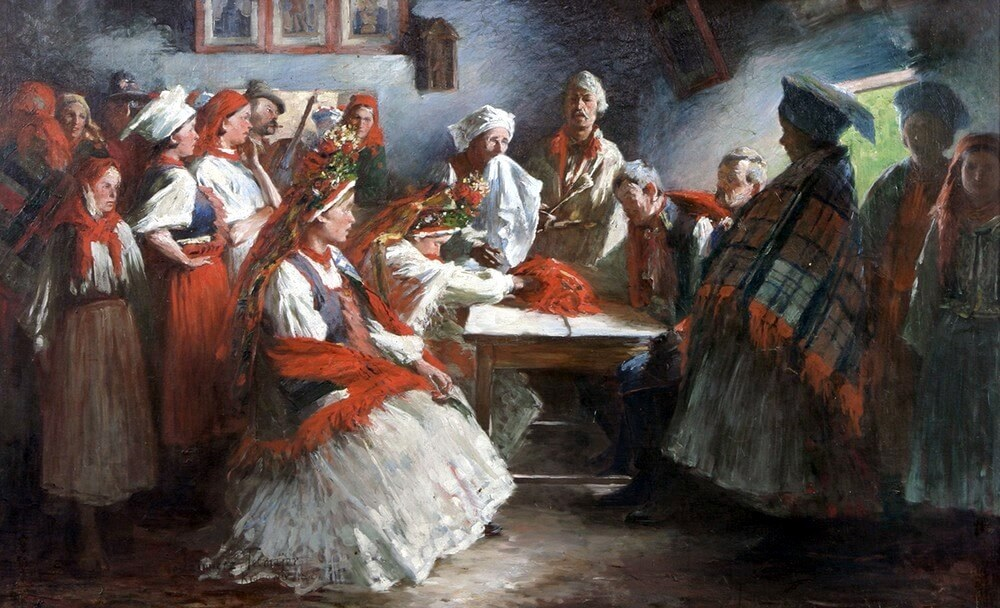 Влодзимеж Тетмайер. «Сватовство», 1895. Источник_vmuzeach.pl