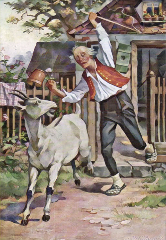 Портной выгоняет козу