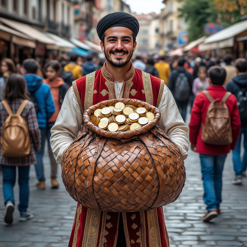 Фото ИИ: довольный турецкий гид