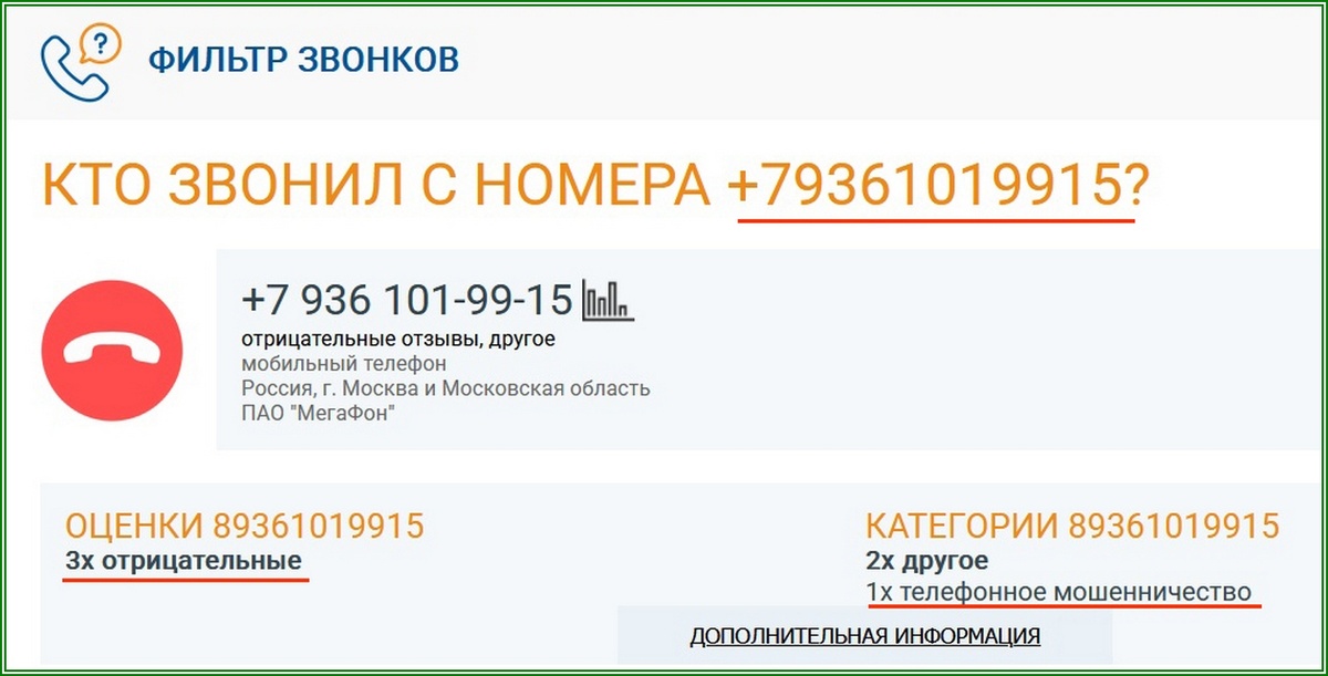 Отрицательные отзывы о номере +79361019915