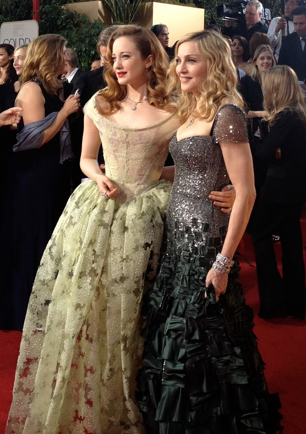 Мадонна и Андреа Райзборо на презентации фильма