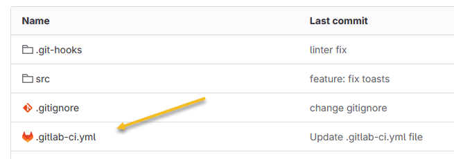 Файл с настройками в репозитории
