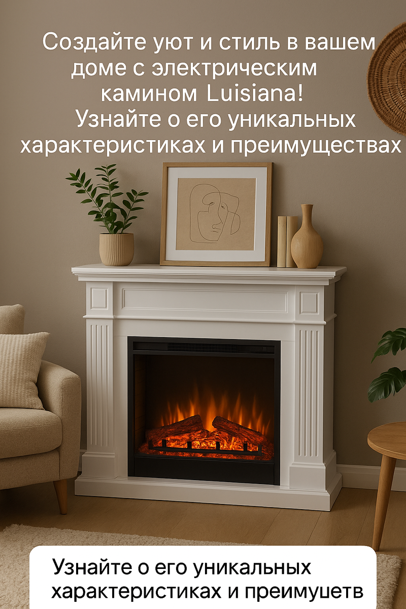    Электрический камин Luisiana: как создать уют и стиль в вашем доме без сложного монтажа и забот Kamin
