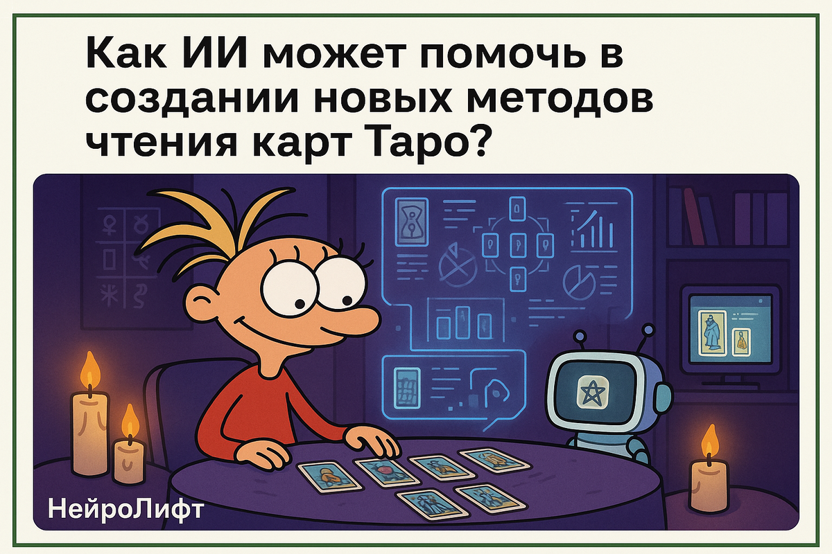 Таро, искусственный интеллект, автоматизация, чтение карт, персонализированные расклады, нейросети, Tarotap, Sunrise Readings, Zoria AI, расклад Таро, контент-маркетинг, машинное обучение, Make.com, визуализация, Midjourney, Tarot бот, онлайн-консультации, расширение бизнеса, социальные сети, вовлеченность, личный бренд.