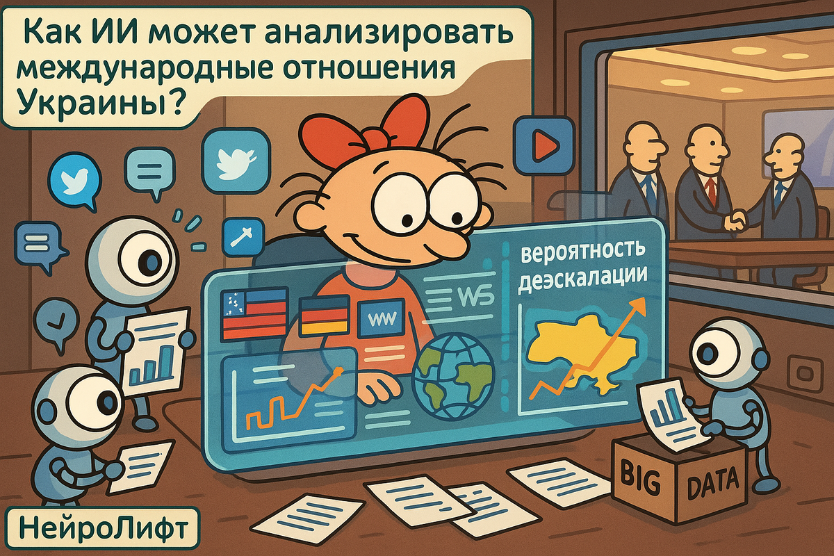 искусственныйинтеллект, международныеотношения, анализданных, прогнозированиеконфликтов, дипломатия, социальныесети, научныеинновации, автоматизацияконтента, этическиенормы, цифровойразрыв.