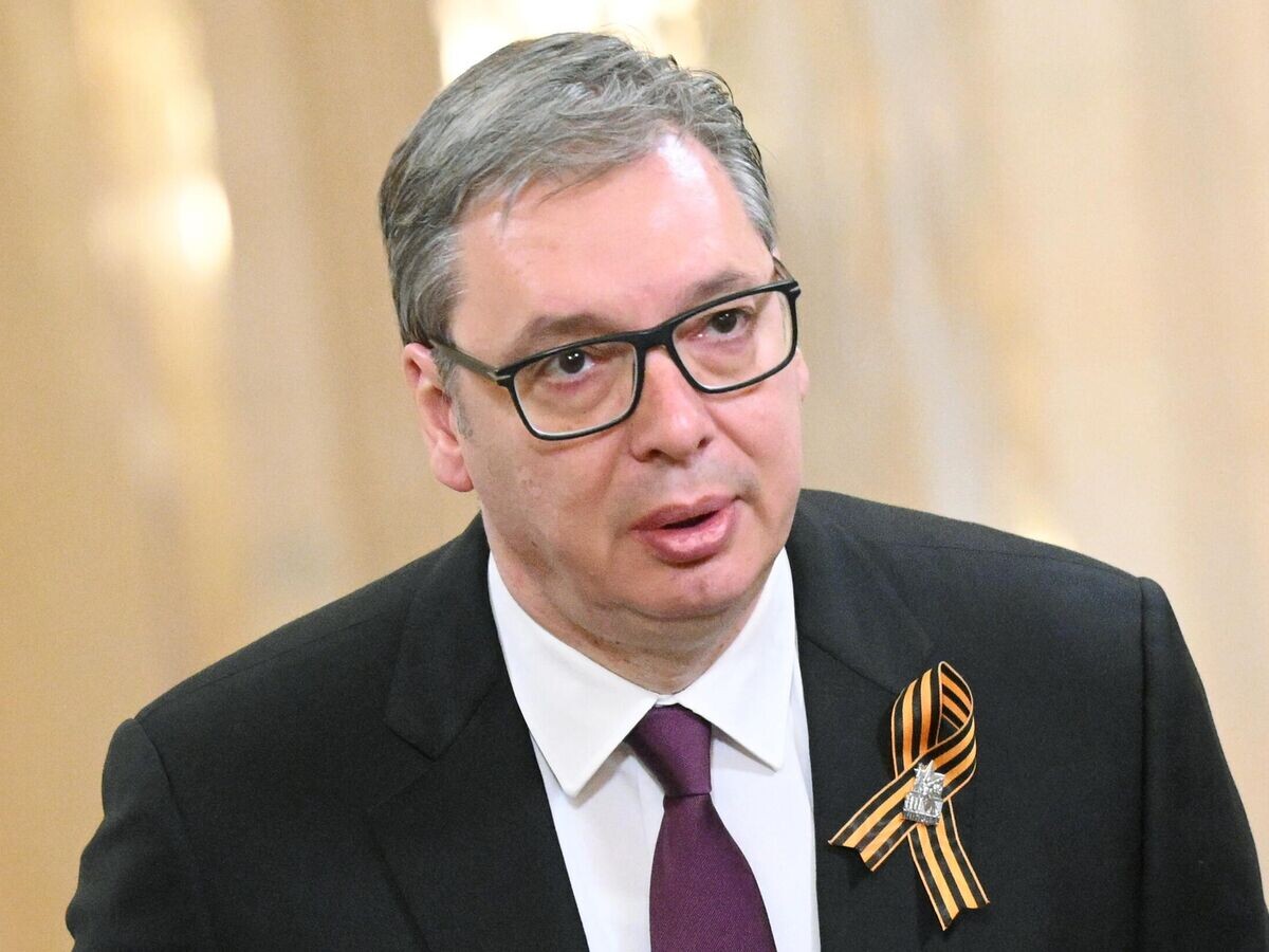    Президент Сербии Александр Вучич прибыл в Москву для участия в праздновании 80-летия Победы© Фотохост-агентство РИА Новости
