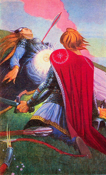 Дунай Иванович у тела Настасьи Королевичны. 