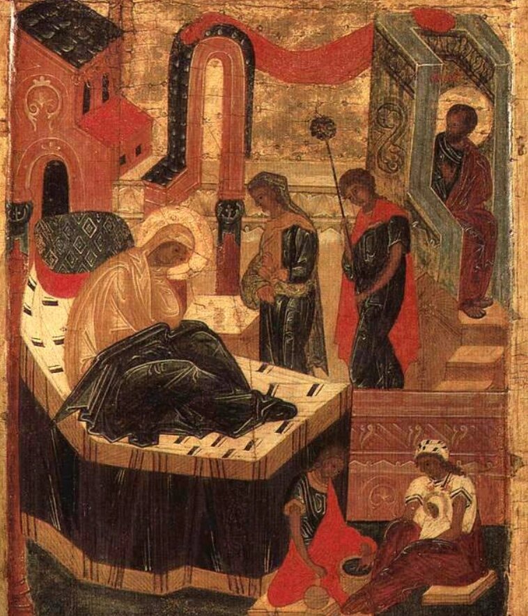    Рождество Богородицы. Древняя икона. Фото: православная энциклопедия «Азбука веры»