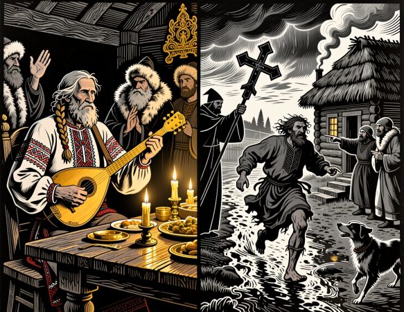 Ну не смог я объяснить железяке ,что такое гусли... А шедеврум вапще сказал ,что не по правилам такие изображения создавать.