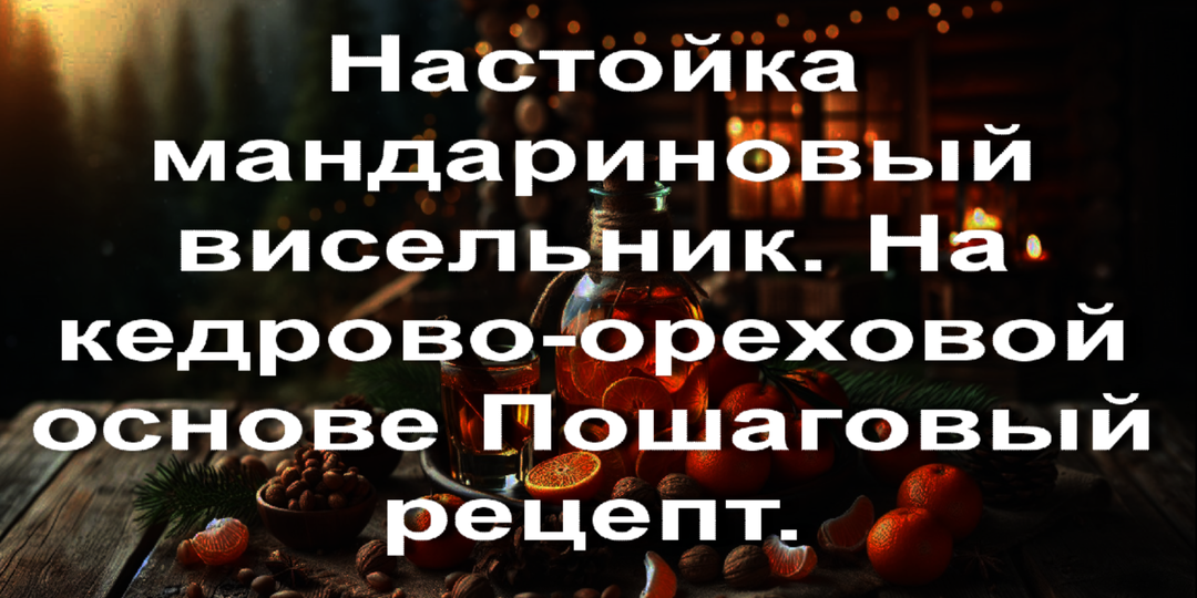 Настойка мандариновый висельник. На кедрово-ореховой основе👍 Пошаговый рецепт.