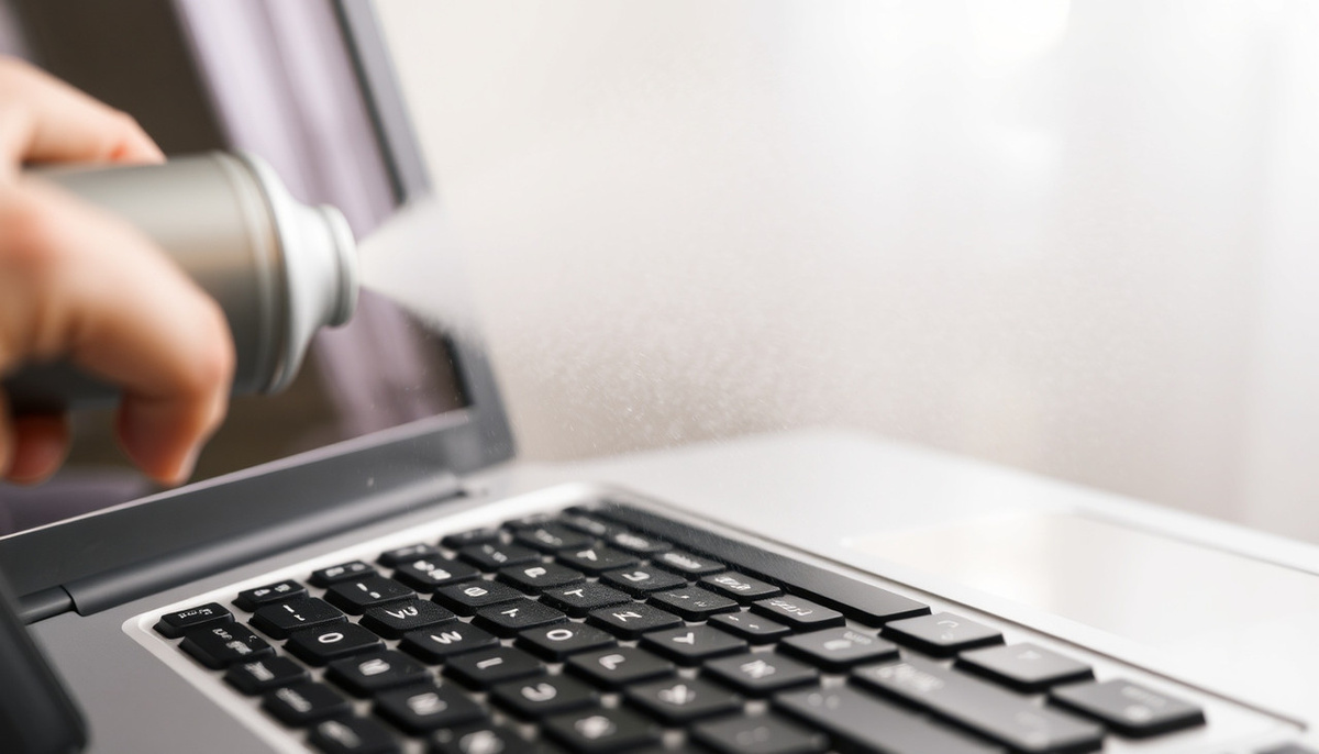    Удаление пыли из клавиатуры