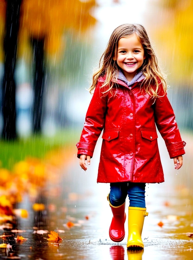 То, что девочка намокла под дождем - реальная проблема (можно заболеть). А то, что сапоги разного цвета - надуманная (последствтий не имеет)