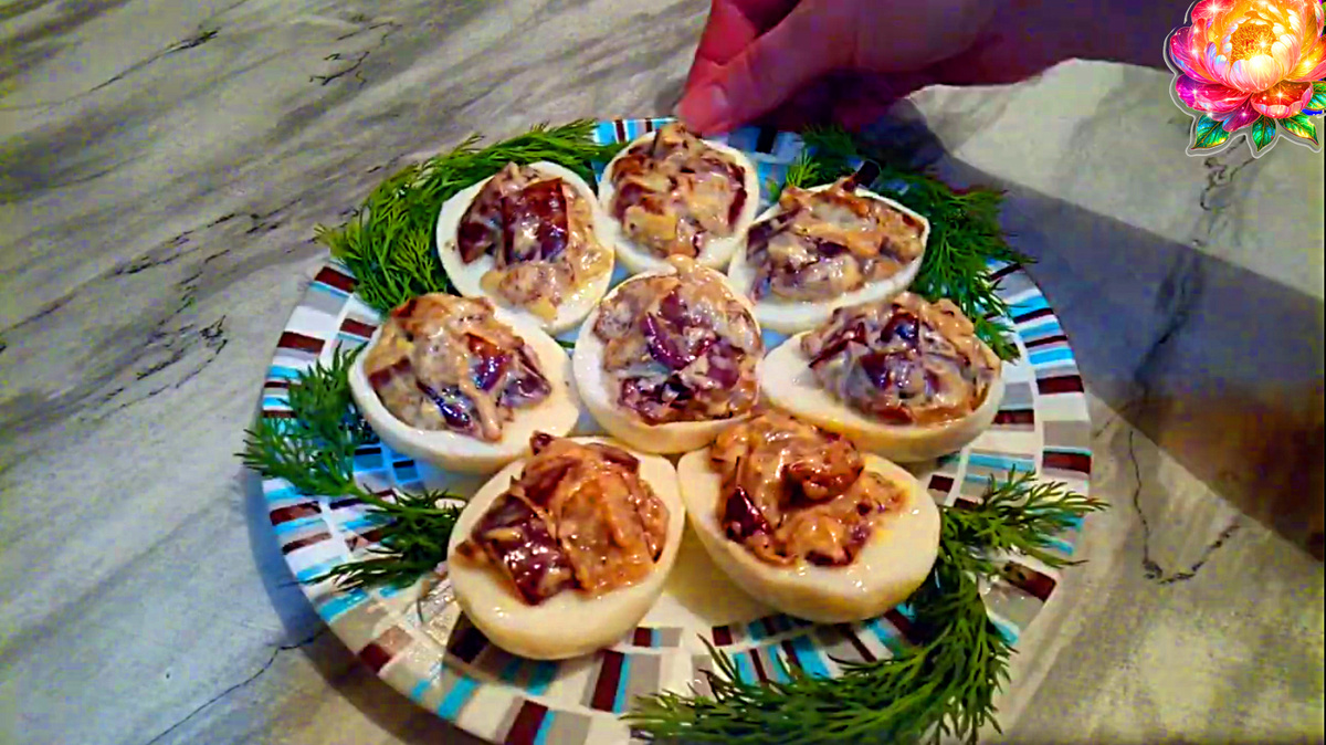 Рецепт Яйца фаршированные баклажанами