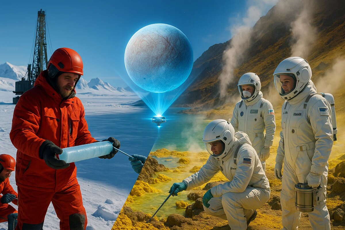 Учёные NASA ищут ключи к внеземной жизни не в далёких галактиках, а здесь, на Земле — в кипящих кислотных озёрах и под километровыми толщами антарктического льда. Именно эти земные «инопланетяне» указывают нам, где искать жизнь на спутнике Юпитера, Европе. Их сверхспособности уже тестируют на МКС.