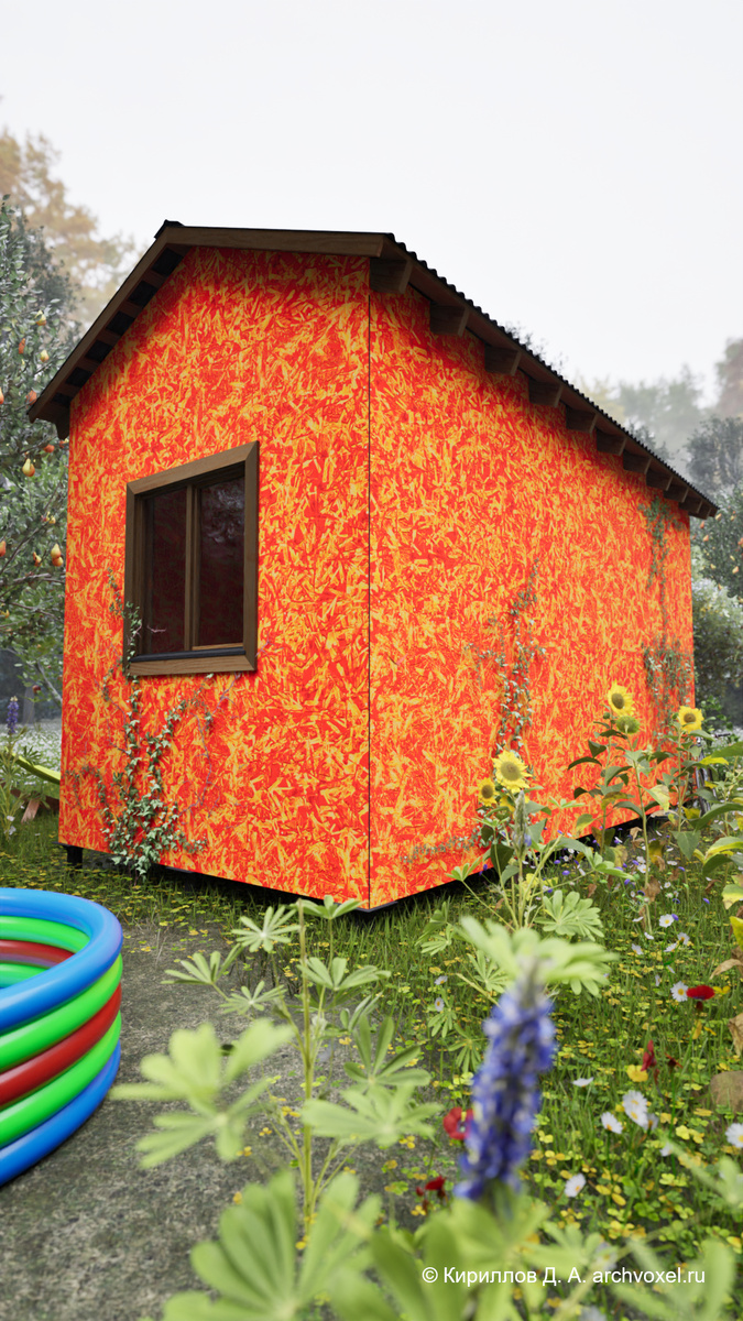 Индивидуальный жилой дом-студия. автор Кириллов Д. А. © https://archvoxel.ru/shop/projects/h631k001/