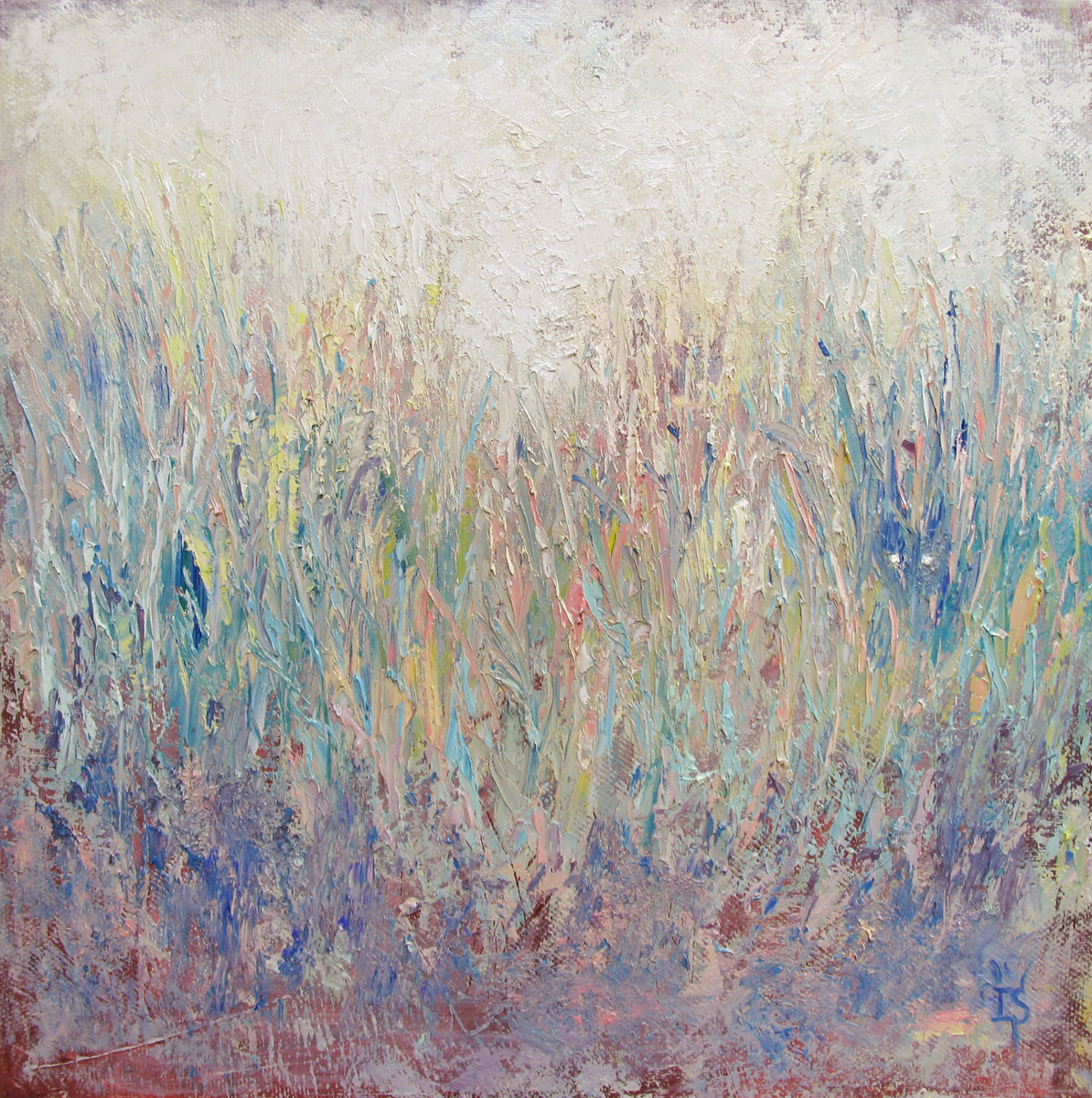 "Шёпот травы". Холст, масло, 50х50, 2018