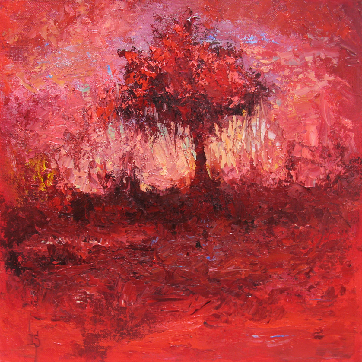 "Странный сон". Холст, масло, 50х50, 2018