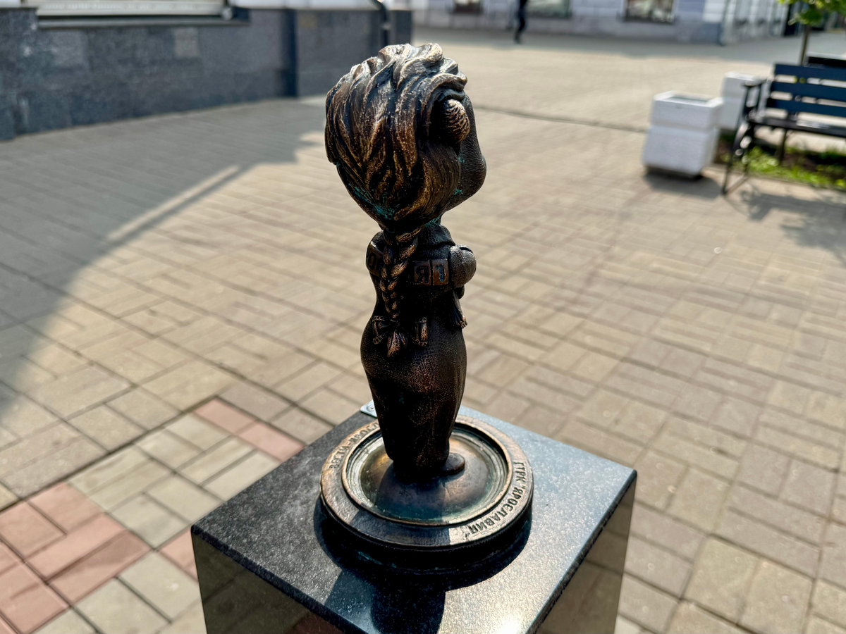 Медведик-журналистка в Ярославле