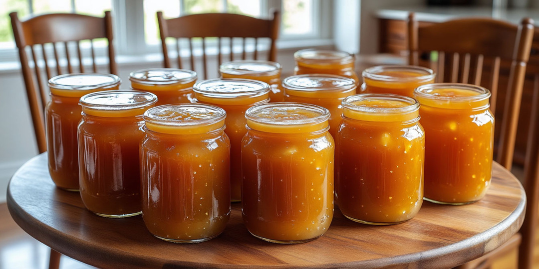 Густое яблочное повидло.